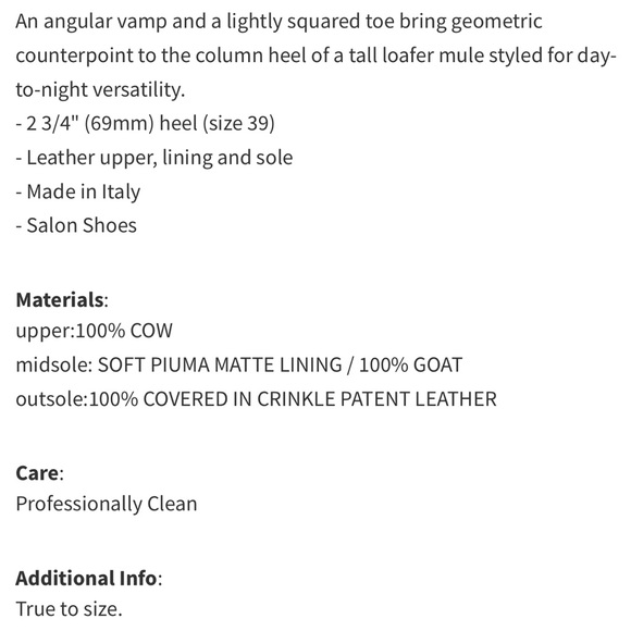 VINCE TANAY CRINKLED PATENT LEATHER MULE, SZ 9.5 - Picture 8 of 8